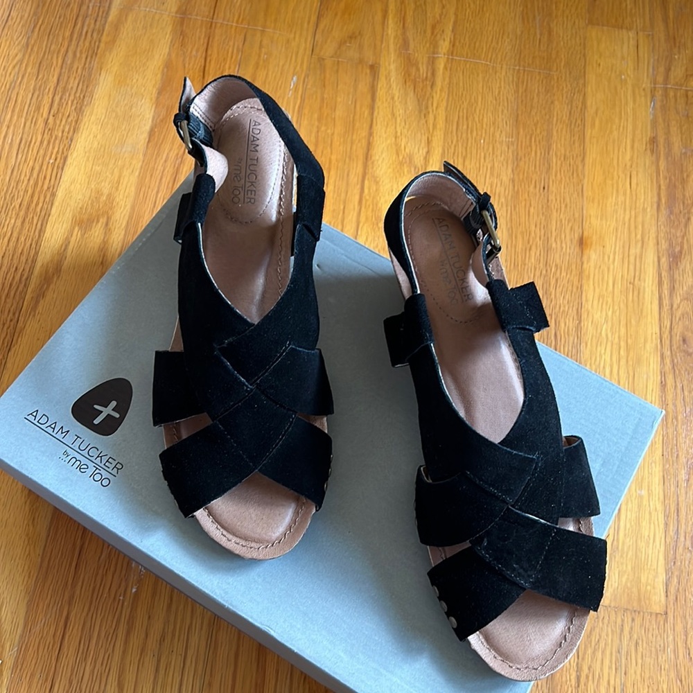 Adam Tucker suede sandals